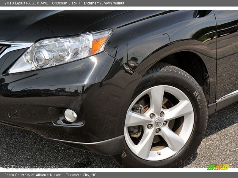 Obsidian Black / Parchment/Brown Walnut 2010 Lexus RX 350 AWD