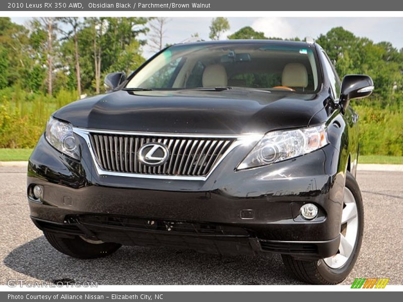 Obsidian Black / Parchment/Brown Walnut 2010 Lexus RX 350 AWD