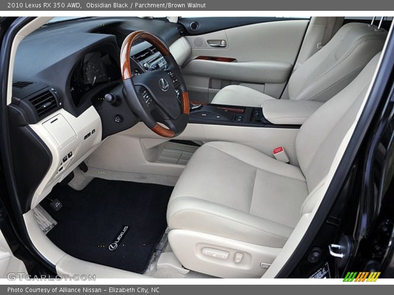  2010 RX 350 AWD Parchment/Brown Walnut Interior