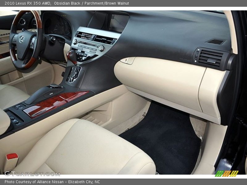 Obsidian Black / Parchment/Brown Walnut 2010 Lexus RX 350 AWD