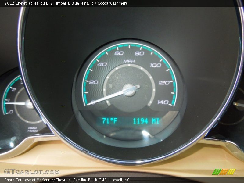 Imperial Blue Metallic / Cocoa/Cashmere 2012 Chevrolet Malibu LTZ