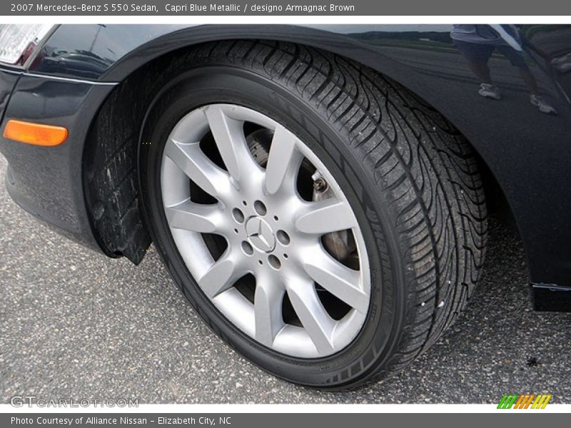 Capri Blue Metallic / designo Armagnac Brown 2007 Mercedes-Benz S 550 Sedan