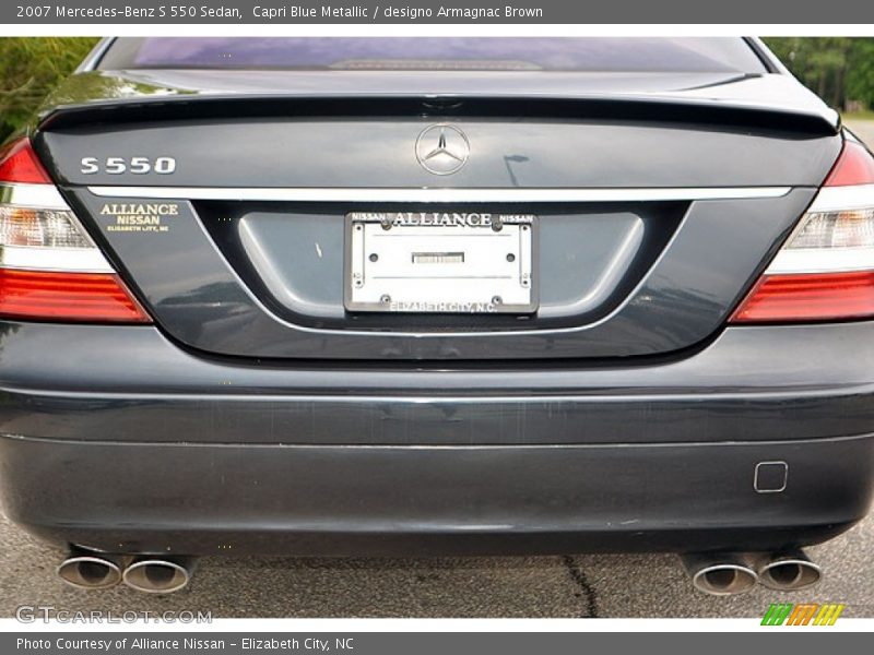 Capri Blue Metallic / designo Armagnac Brown 2007 Mercedes-Benz S 550 Sedan