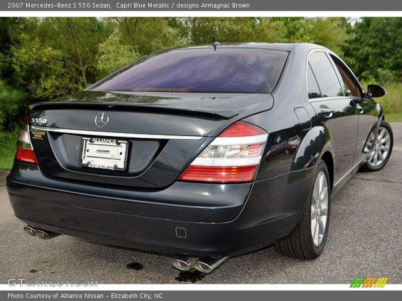 Capri Blue Metallic / designo Armagnac Brown 2007 Mercedes-Benz S 550 Sedan