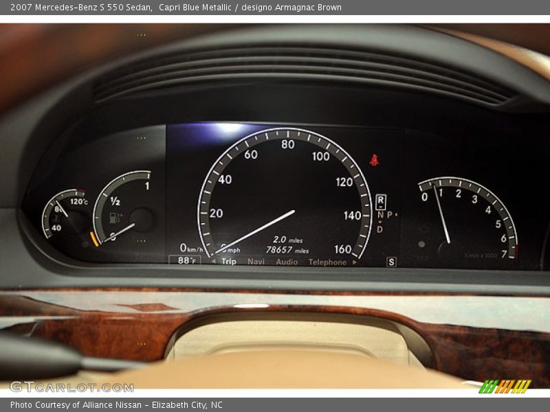 Capri Blue Metallic / designo Armagnac Brown 2007 Mercedes-Benz S 550 Sedan
