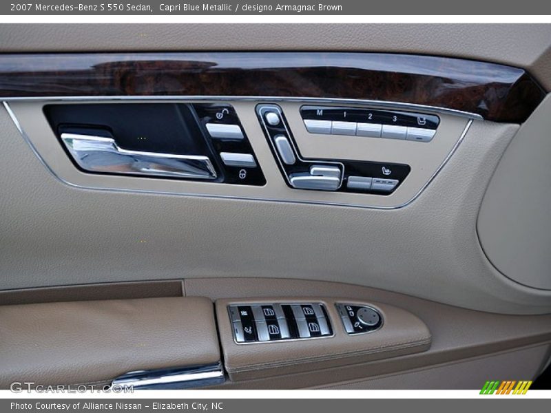 Capri Blue Metallic / designo Armagnac Brown 2007 Mercedes-Benz S 550 Sedan