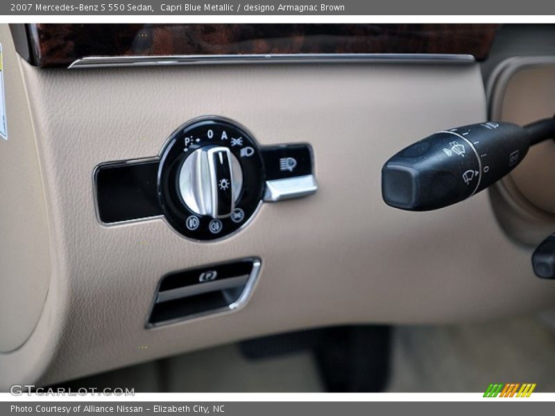 Capri Blue Metallic / designo Armagnac Brown 2007 Mercedes-Benz S 550 Sedan