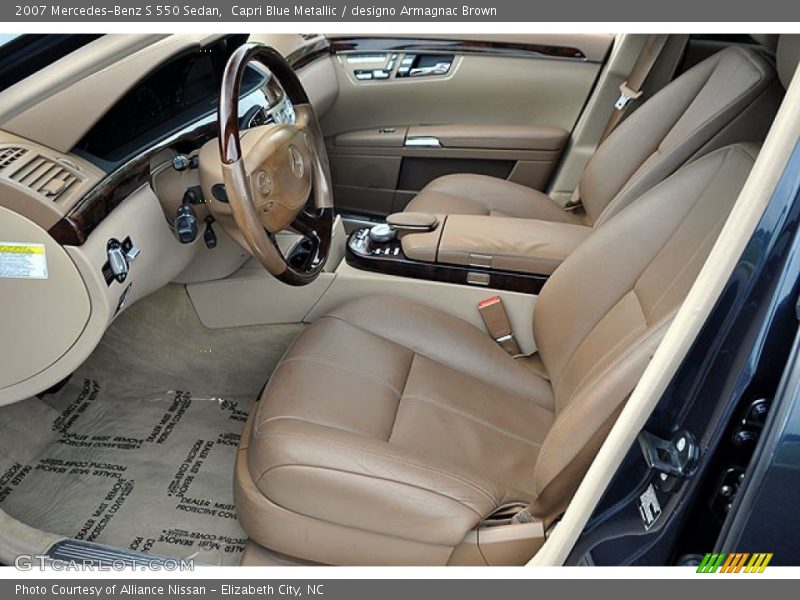 Capri Blue Metallic / designo Armagnac Brown 2007 Mercedes-Benz S 550 Sedan