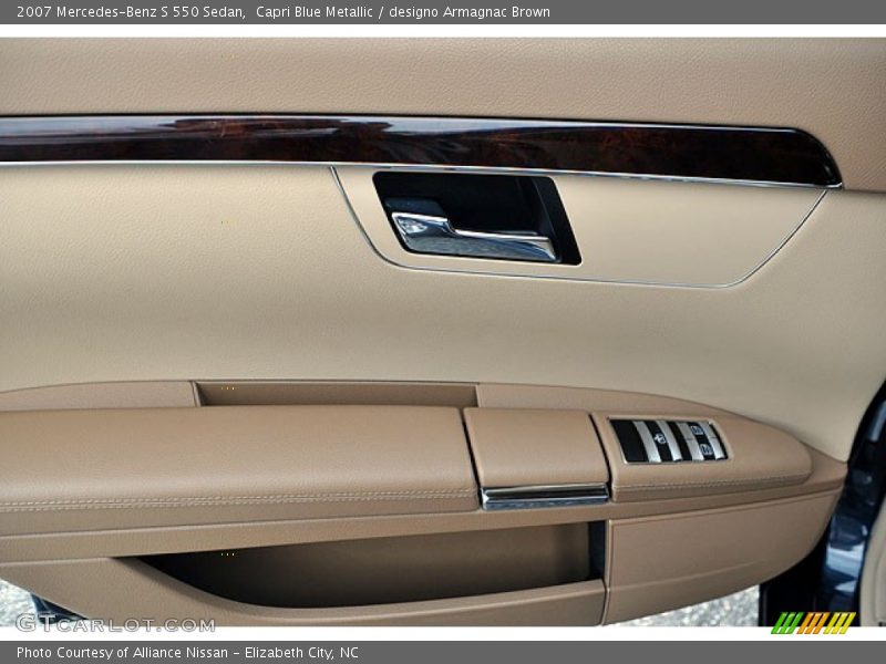 Capri Blue Metallic / designo Armagnac Brown 2007 Mercedes-Benz S 550 Sedan