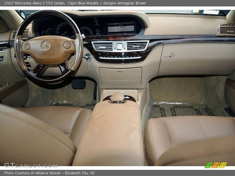 Capri Blue Metallic / designo Armagnac Brown 2007 Mercedes-Benz S 550 Sedan