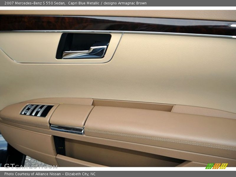 Capri Blue Metallic / designo Armagnac Brown 2007 Mercedes-Benz S 550 Sedan