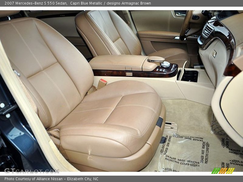 Capri Blue Metallic / designo Armagnac Brown 2007 Mercedes-Benz S 550 Sedan