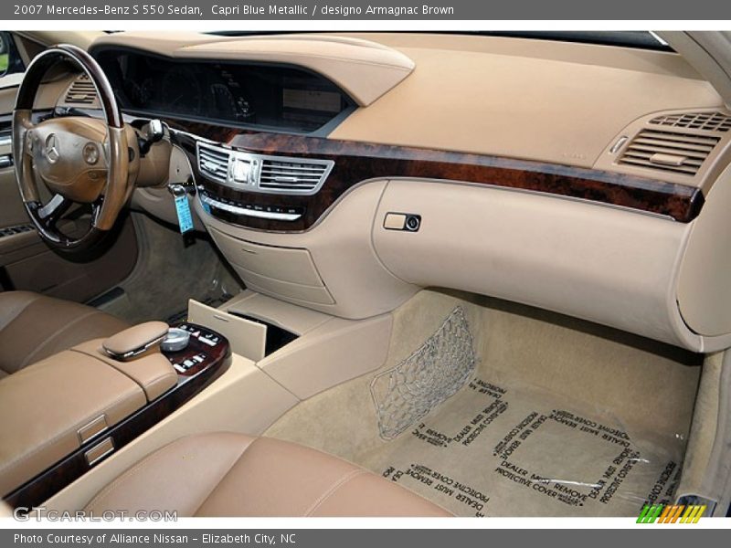 Capri Blue Metallic / designo Armagnac Brown 2007 Mercedes-Benz S 550 Sedan