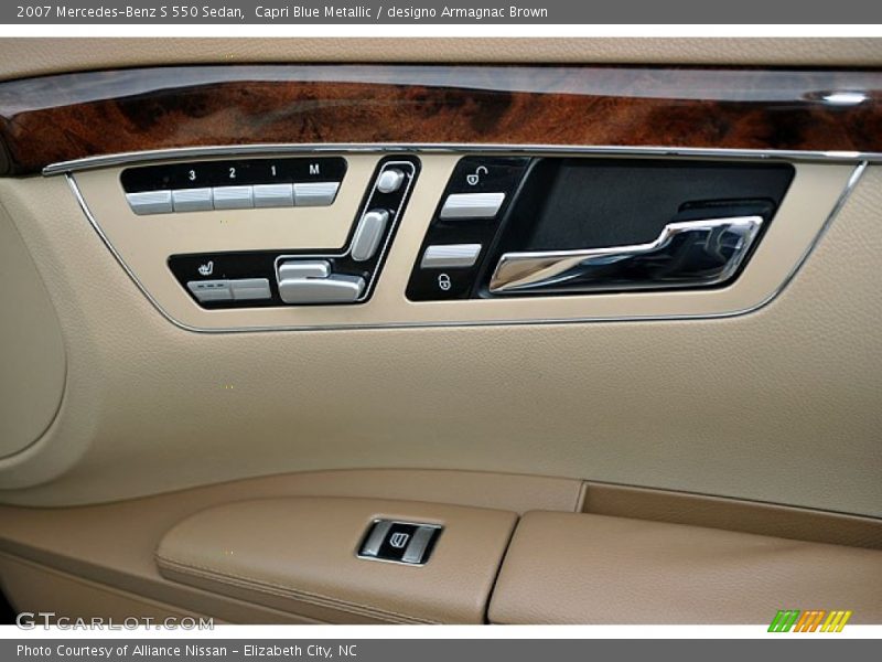Capri Blue Metallic / designo Armagnac Brown 2007 Mercedes-Benz S 550 Sedan