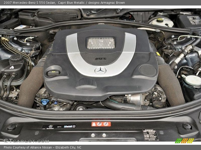 Capri Blue Metallic / designo Armagnac Brown 2007 Mercedes-Benz S 550 Sedan