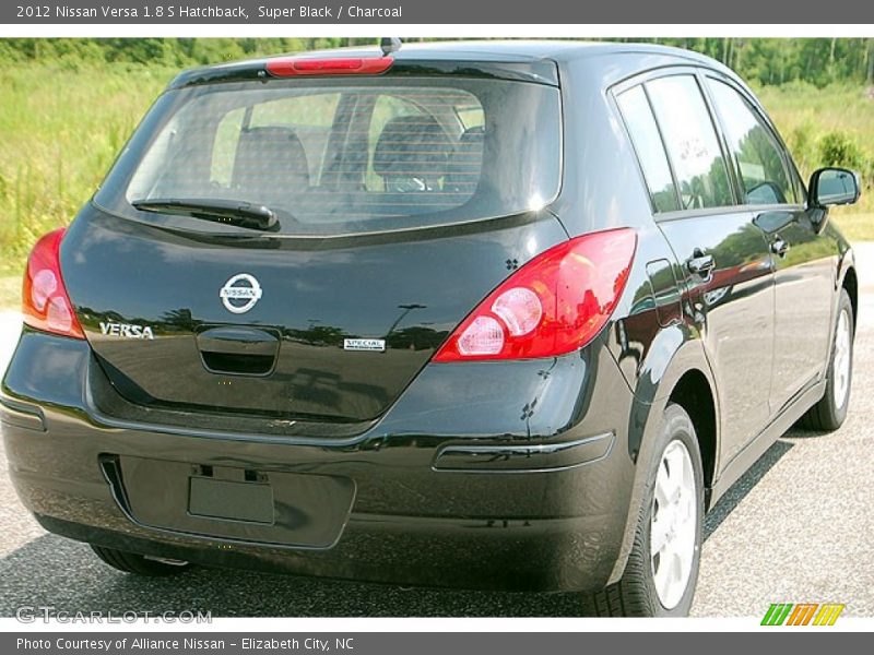 Super Black / Charcoal 2012 Nissan Versa 1.8 S Hatchback