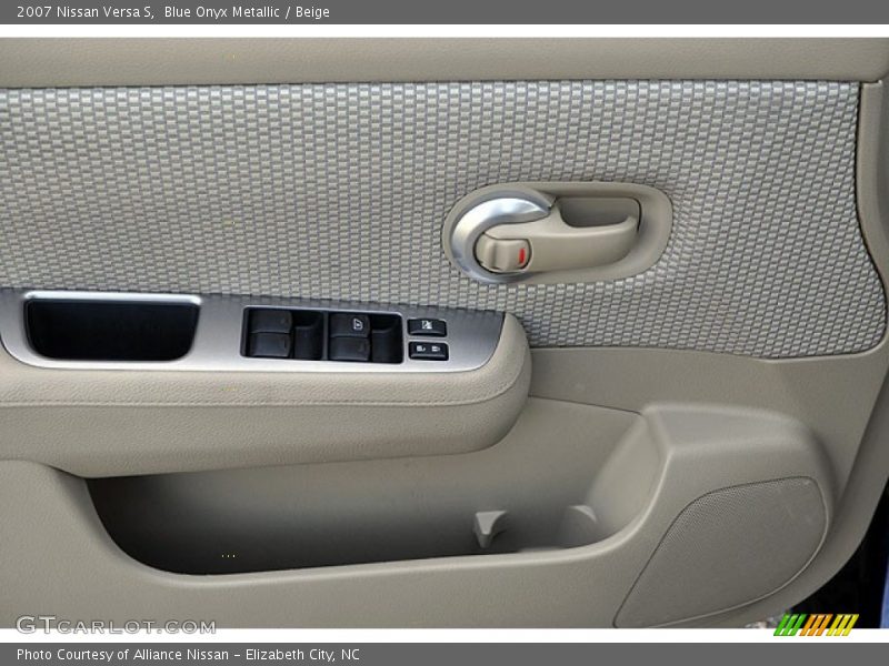 Blue Onyx Metallic / Beige 2007 Nissan Versa S