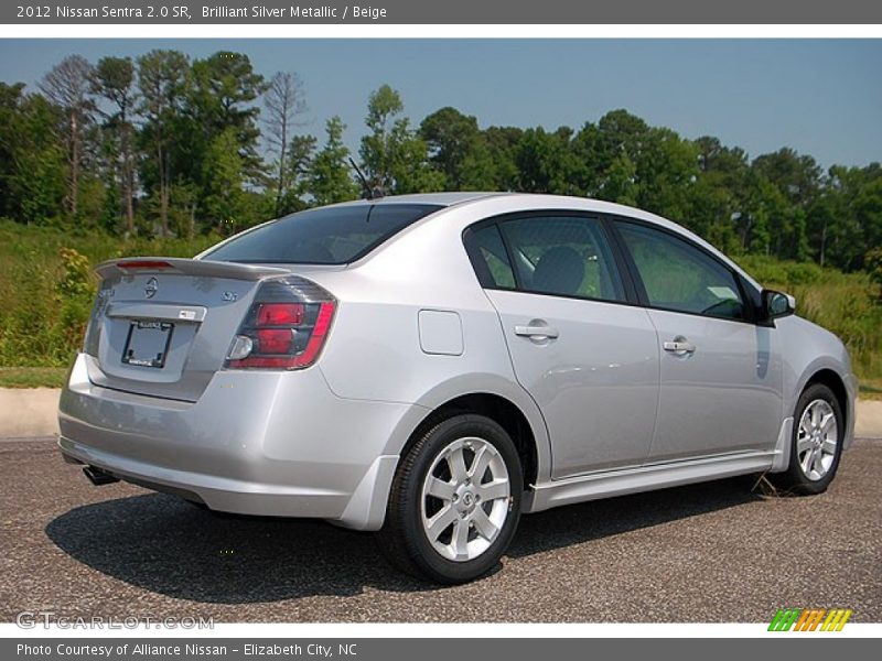 Brilliant Silver Metallic / Beige 2012 Nissan Sentra 2.0 SR