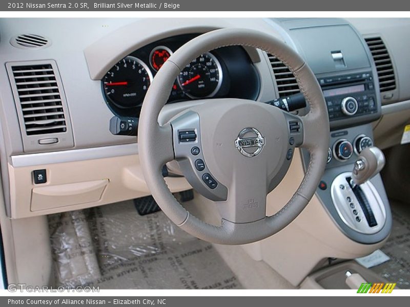 Brilliant Silver Metallic / Beige 2012 Nissan Sentra 2.0 SR