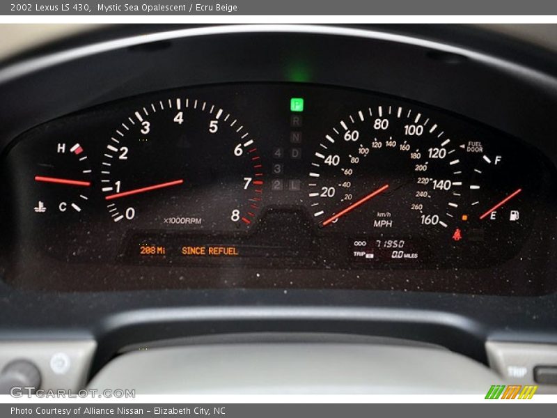Mystic Sea Opalescent / Ecru Beige 2002 Lexus LS 430