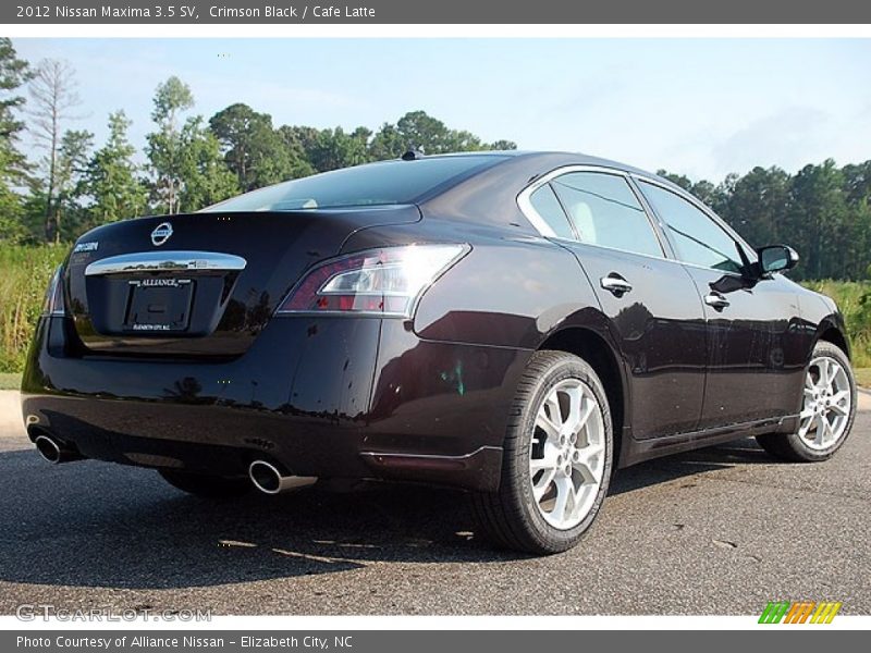 Crimson Black / Cafe Latte 2012 Nissan Maxima 3.5 SV