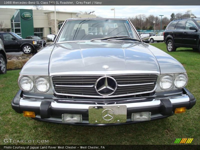 Grey Pearl / Navy 1988 Mercedes-Benz SL Class 560 SL Roadster