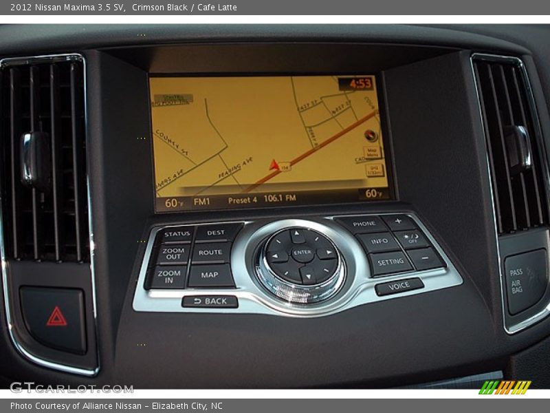 Crimson Black / Cafe Latte 2012 Nissan Maxima 3.5 SV