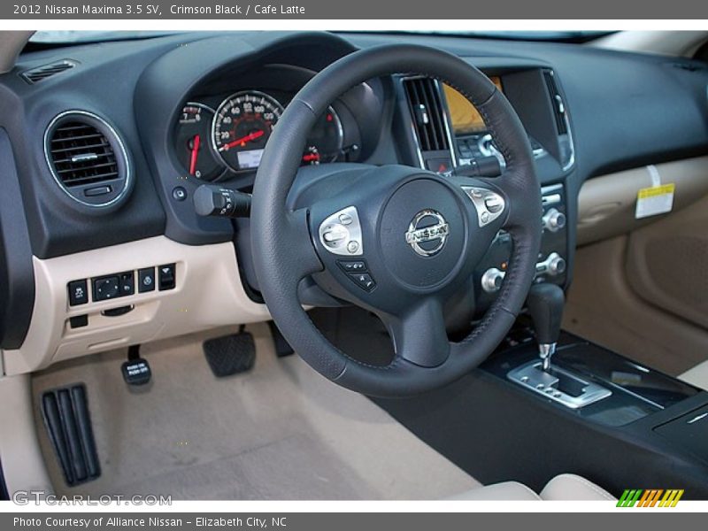 Crimson Black / Cafe Latte 2012 Nissan Maxima 3.5 SV