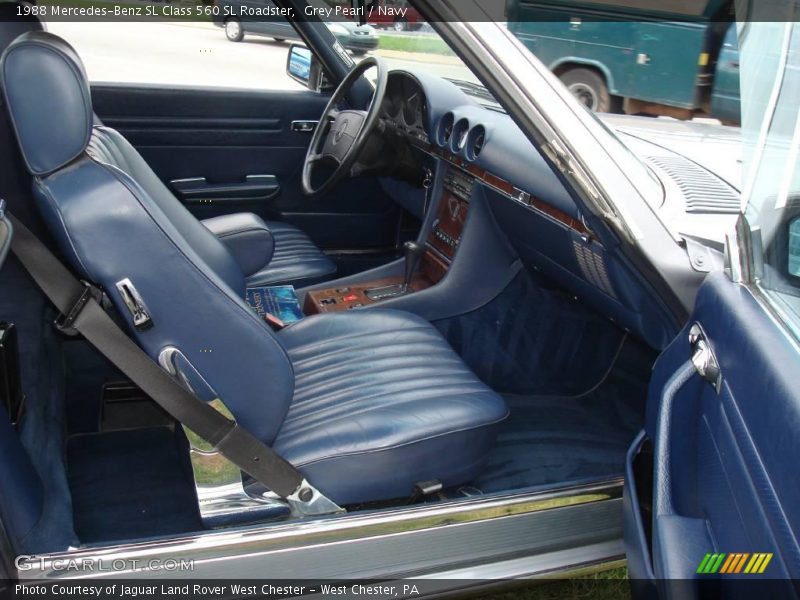 Grey Pearl / Navy 1988 Mercedes-Benz SL Class 560 SL Roadster