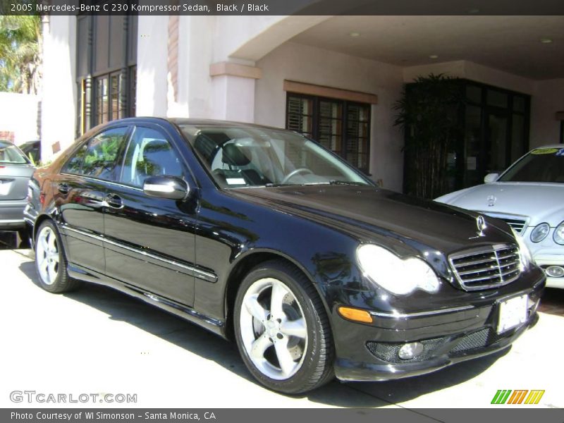 Black / Black 2005 Mercedes-Benz C 230 Kompressor Sedan