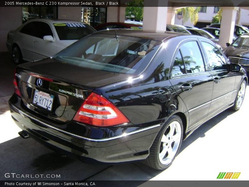 Black / Black 2005 Mercedes-Benz C 230 Kompressor Sedan