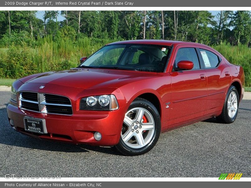 Inferno Red Crystal Pearl / Dark Slate Gray 2009 Dodge Charger R/T