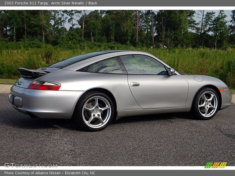 Arctic Silver Metallic / Black 2003 Porsche 911 Targa