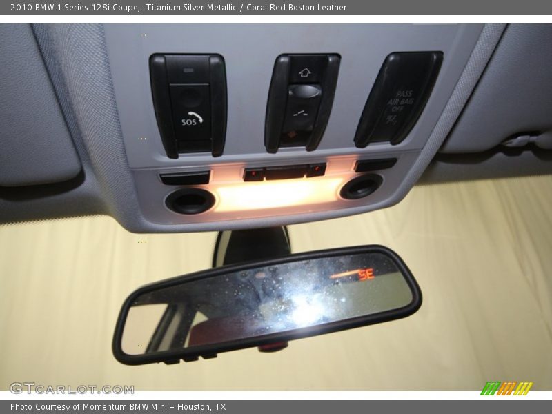 Titanium Silver Metallic / Coral Red Boston Leather 2010 BMW 1 Series 128i Coupe