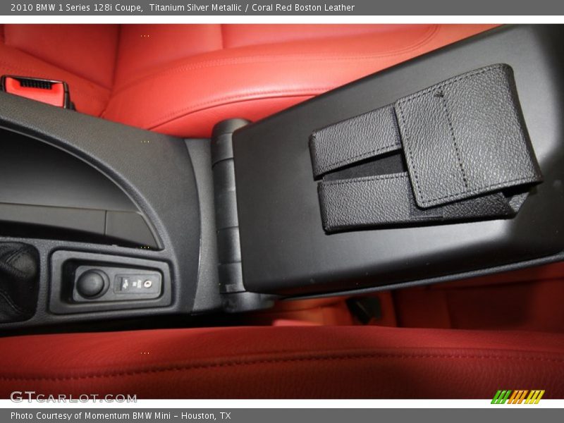 Titanium Silver Metallic / Coral Red Boston Leather 2010 BMW 1 Series 128i Coupe