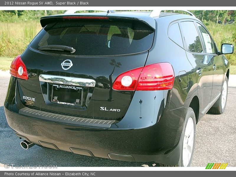 Super Black / Black 2012 Nissan Rogue SV AWD