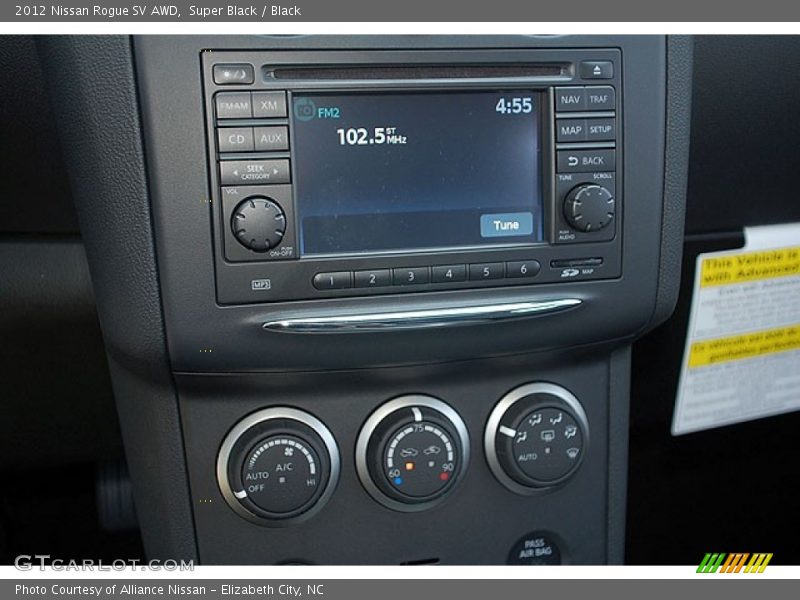 Super Black / Black 2012 Nissan Rogue SV AWD