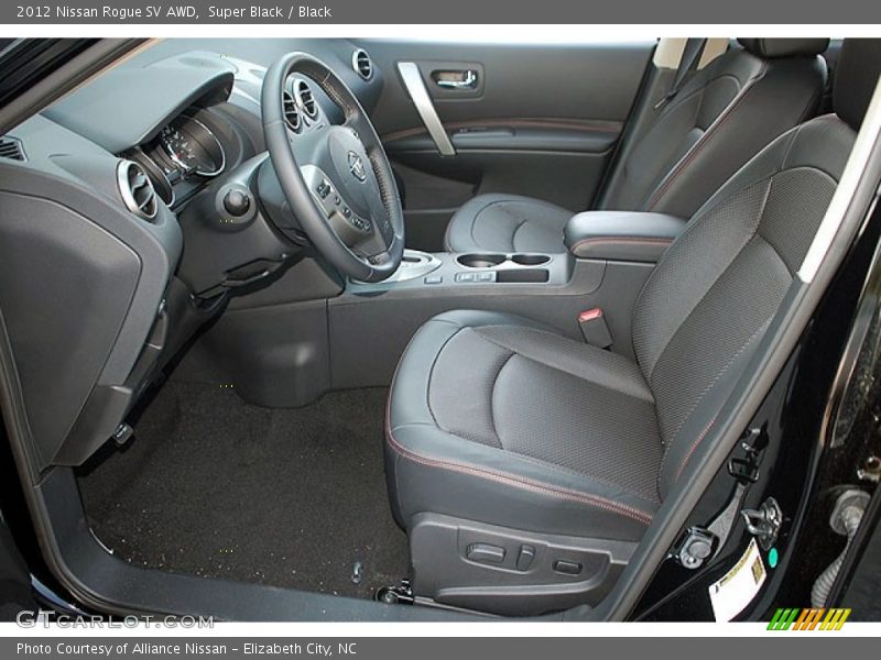 Super Black / Black 2012 Nissan Rogue SV AWD