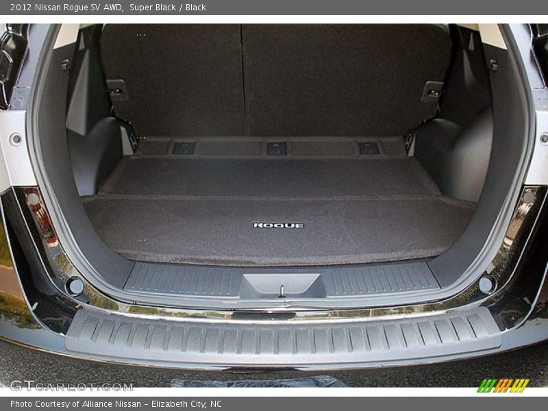 Super Black / Black 2012 Nissan Rogue SV AWD