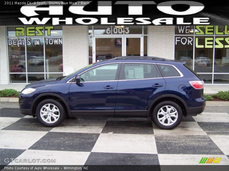 Stormy Blue Mica / Black 2011 Mazda CX-9 Sport