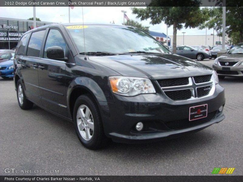 Dark Charcoal Pearl / Black/Light Graystone 2012 Dodge Grand Caravan Crew