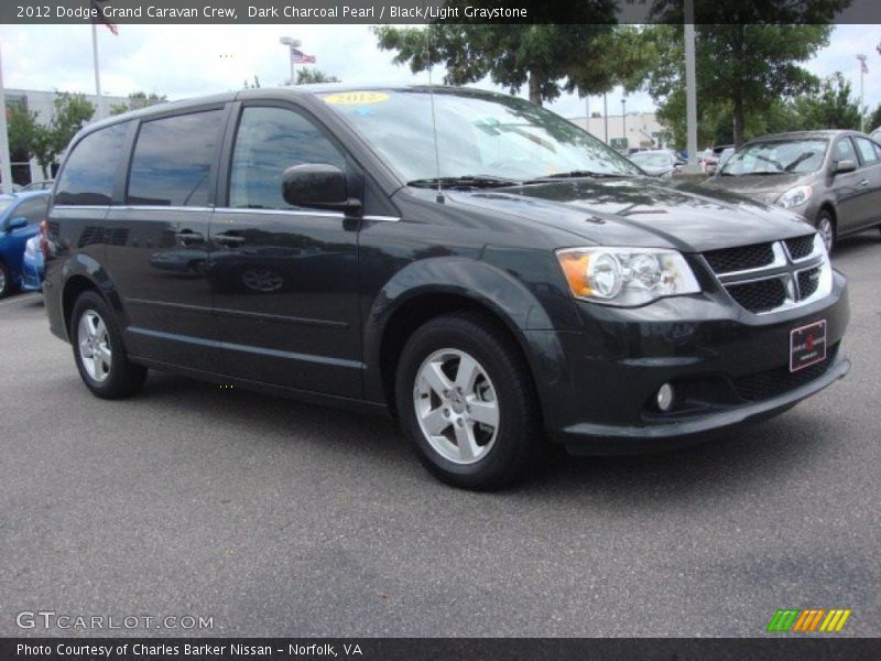 Dark Charcoal Pearl / Black/Light Graystone 2012 Dodge Grand Caravan Crew