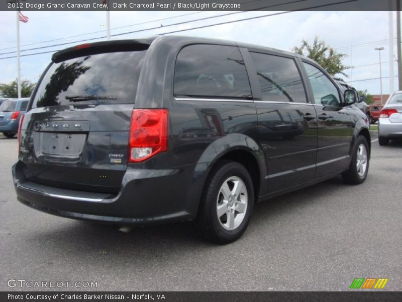Dark Charcoal Pearl / Black/Light Graystone 2012 Dodge Grand Caravan Crew