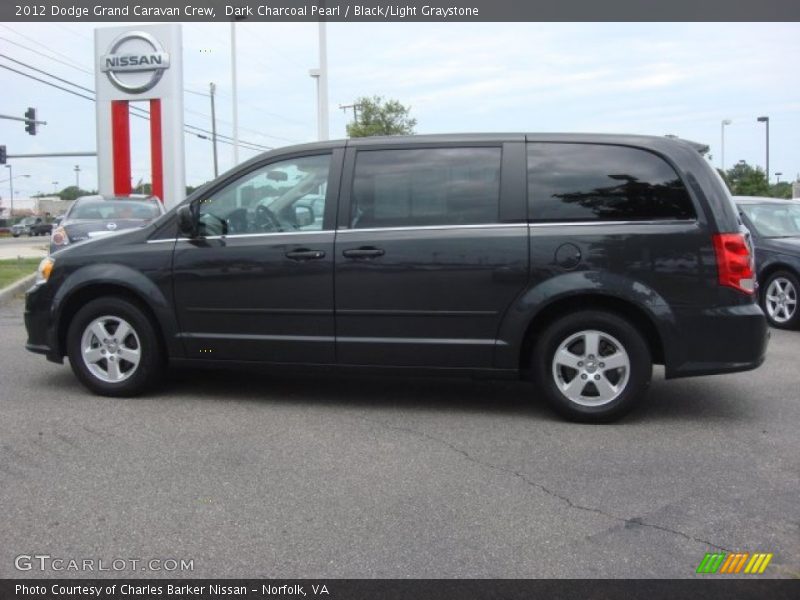 Dark Charcoal Pearl / Black/Light Graystone 2012 Dodge Grand Caravan Crew