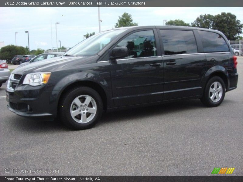 Dark Charcoal Pearl / Black/Light Graystone 2012 Dodge Grand Caravan Crew