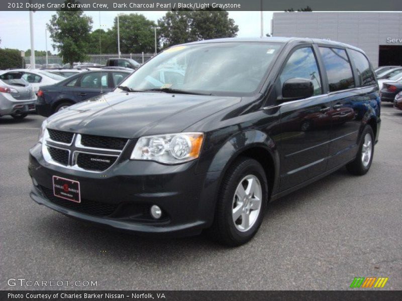 Dark Charcoal Pearl / Black/Light Graystone 2012 Dodge Grand Caravan Crew