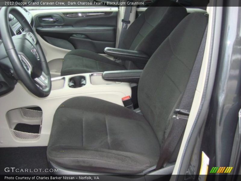Dark Charcoal Pearl / Black/Light Graystone 2012 Dodge Grand Caravan Crew