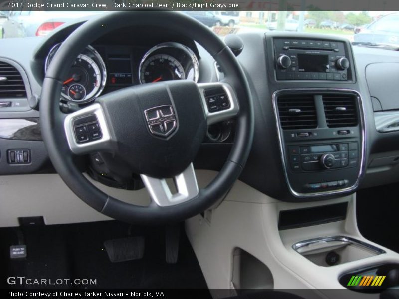 Dark Charcoal Pearl / Black/Light Graystone 2012 Dodge Grand Caravan Crew