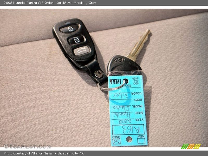 QuickSilver Metallic / Gray 2008 Hyundai Elantra GLS Sedan