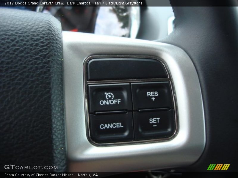 Dark Charcoal Pearl / Black/Light Graystone 2012 Dodge Grand Caravan Crew